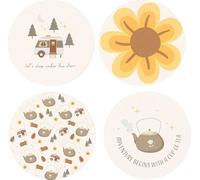 Something Different - Camping - Dessous de verre "Home On The Road" pack de 4 - MDF SD6749 (taille unique) (Beige)