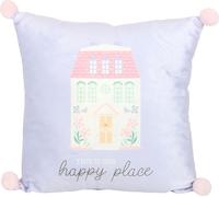Something Different - Carré - Coussin fourré "This Is Our Happy Place" - Polyester SD6642 (Taille unique) (Bleu pastel/Rose)
