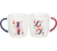 Something Different - Ensemble de gobelets "Her Ladyship & His Lordship", paire - Lot de 2 SD6904 (taille unique) (Blanc/Bleu marine/Rouge)