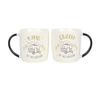 something different - Ensemble de tasses KING AND QUEEN (Taille unique) (Blanc/Noir)