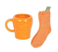Something Different Ensemble tasse et chaussette carotte (taille unique) (orange)
