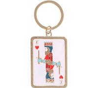Something Different - "King Of My Heart" Porte-clés Cartes à jouer SD6834 (Taille unique) (Or/Blanc)