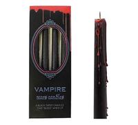 Something Different Bougies Larmes de vampire noires – Lot de 4 – Rituels gothiques d'Halloween