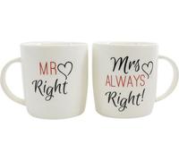 Something Different Mr Right/Mrs Always Right Set de tasses en céramique SD1902 (taille unique) (Coloré)