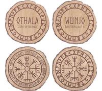 Something Different - "Norse Mythology" dessous de verre, bois (pack de 4) SD10373 (taille unique) (Naturel)