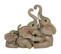 Something Different- Décoration familiale d'éléphants | 3 pièces. 280 g Ornement, FO_66238, Gris