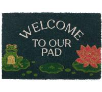 Something Different - Paillasson "Welcome To Our Pad" SD6627 (taille unique) (Bleu/Blanc/Vert)