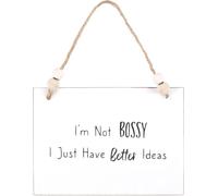 Something Different - Panneau à suspendre "I'm Not Bossy" SD5311 (Taille unique) (Blanc/Noir)