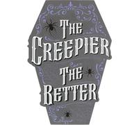 Something Different - Panneau "The Creepier The Better", cercueil SD5980 (Taille unique) (Gris/Blanc)