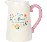 Something Different - Pichet "If Mums Were Flowers", Céramique SD4020 (Taille unique) (Blanc/Rose)