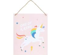Something Different - Plaque de porte "One Of A Kind", licorne SD2675 (taille unique) (Bébé rose/arc-en-ciel)