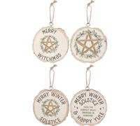 Something Different - Plaque de porte, solstice, hiver Lot de 16 SD5070 (taille unique) (Couleur crème/marron)