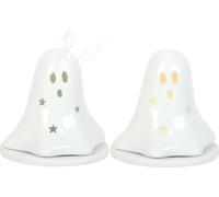 Something Different - Porte-bougie à réchaud et cône d'encens, céramique, fantôme SD5531 (taille unique) (Blanc)