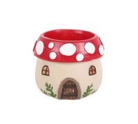 Something Different - Porte-bougie à réchaud, résine, maison en forme de champignon SD6212 (taille unique) (Rouge/Blanc/Beige)