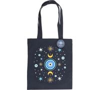 Something Different - Sac de transport "All Seeing Eye", Polyester-Coton mélangé SD10246 (Taille unique) (Noir/Bleu clair/Jaune)