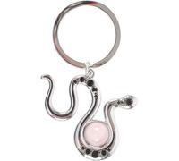 Something Different - "Serpentine" Porte-clés Quartz Rose Chaîne serpent SD6574 (taille unique) (Argent/Rose)