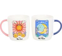 Something Different - Set de gobelets "Sun and Moon Celestial" - Lot de 2 SD5697 (taille unique) (Blanc/Bleu/Rouge)