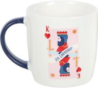 Something Different - Tasse à café "His Lordship", Cartes à jouer SD6867 (Taille unique) (Blanc/Rouge/Bleu)