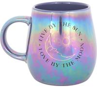 Something Different - Tasse à café "Live By The Sun", chatoyante SD6682 (taille unique) (Violet bleu)