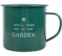 Something Different - Tasse à café "You'll Find Me In The Garden", Émail SD5575 (Taille unique) (Vert/Blanc)