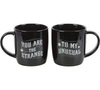 Something Different - Tasses à café "You Are The Strange To My Unusual" Set - Pack de 2 SD5966 (Taille unique) (Noir/Blanc)