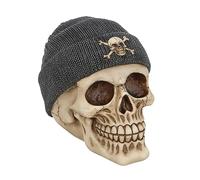 Something Different Wholesale Décoration gothique attrayante : crâne en résine avec bonnet - Figurine réaliste peinte à la main, sculpture détaillée - Décoration d'intérieur d'Halloween et collection