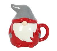 Something Different Wholesale Festive Gonk Mug avec couvercle Motif nain de Noël 300 ml