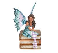 Something Different Wholesale Figurine de fée Amy Brown : art fantastique de collection, sculpture de fée en aquarelle de 19 cm, statue en résine violette et bleu sarcelle - Pièce de présentation des