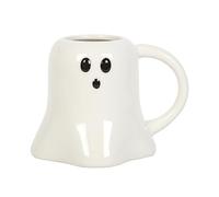 Something Different Wholesale Hey Boo Tasse en céramique en forme de fantôme - Tasse d'Halloween Spooktacular pour brasser les sorcières - Tasses fantômes, tasses d'Halloween