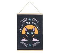Something Different Wholesale In My Witch Era - Tissu à suspendre - Motif sorcière magique avec chat noir et ailes de chauve-souris - Décoration bohème durable pour chambre à coucher et salon