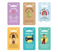 Something Different Wholesale Lot de 6 poupées de poche positivité | Fabriquées à la main et issues du commerce équitable