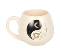 Something Different Wholesale Mug Yin & Yang avec motif soleil et croissant de lune, capacité de 500 ml - Tasse spirituelle inspirante pour la pleine conscience, l'équilibre et l'harmonie - Lavage à