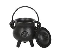 Something Different Wholesale Petit chaudron en fonte de 7,5 cm avec pentagramme - Outil d'autel idéal pour les rituels et les sorts, l'eau de lune et les scrying au Royaume-Uni
