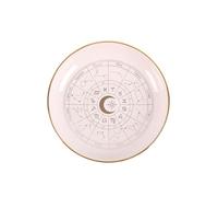 Something Different Wholesale Plateau à bijoux en céramique avec signes du zodiaque blanc cassé - Cadeau élégant et pratique pour les amateurs d'astrologie et la décoration d'intérieur