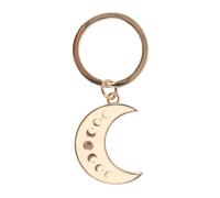 Something Different Wholesale Porte-clés en émail phase de lune céleste | Breloque croissant doré | Design émaillé | Carte assortie | Porte-clés sur le thème céleste, doré, S
