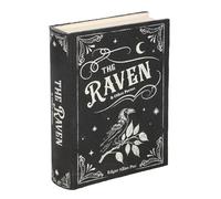 Something Different Wholesale The Raven Boîte de rangement en forme de livre - Boîte de rangement décorative gothique inspirée par Edgar Allan Poe avec compartiment caché pour souvenirs, bijoux et