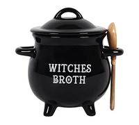 something different Witches Broth Cauldron Soup Bowl With Broom Spoon (9/18)