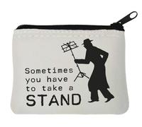 Sometimes You Have to Take A Stand Pochette porte-monnaie en néoprène Blanc 10 x 11 cm