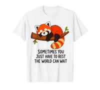 Sometimes You Just Have to Rest Red Panda Humour T-Shirt