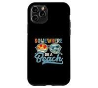 Somewhere on Beach Funny Summer Beach Family Vacances Coque pour iPhone 11 Pro