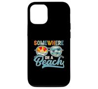 Somewhere on Beach Funny Summer Beach Family Vacances Coque pour iPhone 12/12 Pro