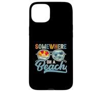 Somewhere on Beach Funny Summer Beach Family Vacances Coque pour iPhone 15 Plus