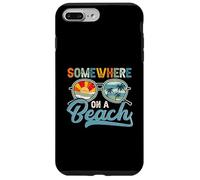 Somewhere on Beach Funny Summer Beach Family Vacances Coque pour iPhone 7 Plus/8 Plus