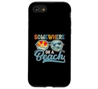 Somewhere on Beach Funny Summer Beach Family Vacances Coque pour iPhone SE (2020) / 7/8