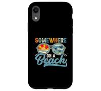 Somewhere on Beach Funny Summer Beach Family Vacances Coque pour iPhone XR