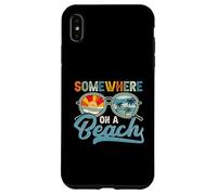 Somewhere on Beach Funny Summer Beach Family Vacances Coque pour iPhone XS Max