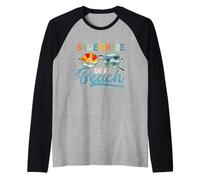 Somewhere on Beach Funny Summer Beach Family Vacances Manche Raglan