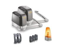 SOMFY 1241770 - Motorisation à bras Lockyvia Essential RTS pour portail battant - 3 télécommandes, feu clignotant et photocellules