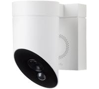 Somfy 1875325 - Outdoor Camera 2 Blanche, Caméras avec détection de Mouvement Intelligente, Sirène intégrée de 110 DB, Branchement Possible sur Un luminaire existant, Images Full HD 1080p