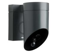 somfy 1875326 - Outdoor Camera 2 Grise, Caméras avec détection de Mouvement Intelligente, Sirène intégrée de 110 DB, Branchement Possible sur Un luminaire existant, Images Full HD 1080p